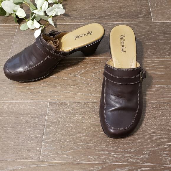 Bjorndal "Kendall" Slip On Leather Mules 8.5 - Picture 3 of 12